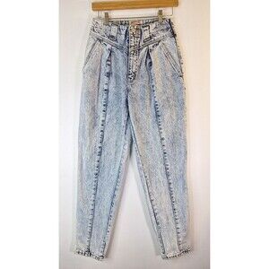 Vintage JORDACHE| Rare Acid Washed Light High Waist Bareback Jeans Womens Sz 7/8